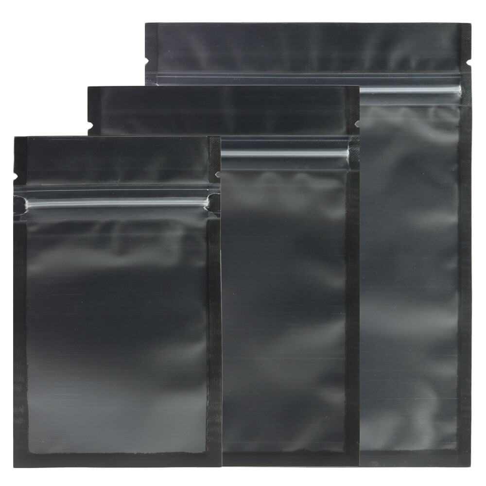 Black Poly Plastic Heat Seal Bags Food Safe Storage Bags for Freeze-Dried Candy