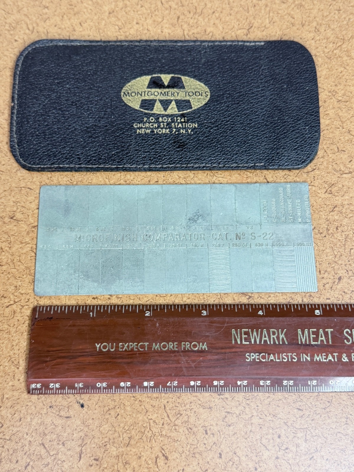 Vintage Montgomery Tools Microfinish Comparator-CAT No. S-22