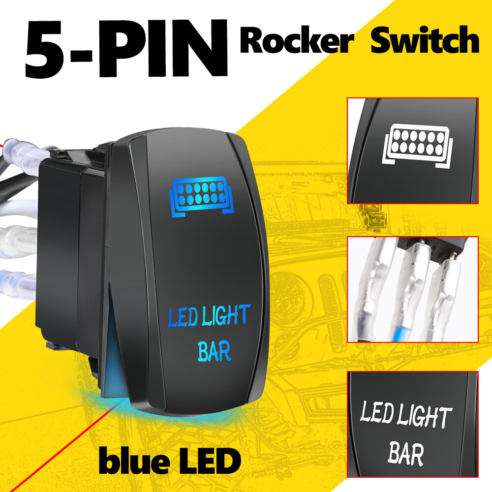 FOR Polaris Ranger XP 1000/1000 Crew 12" LED Light Bar Combo+ Rock Switch Wiring