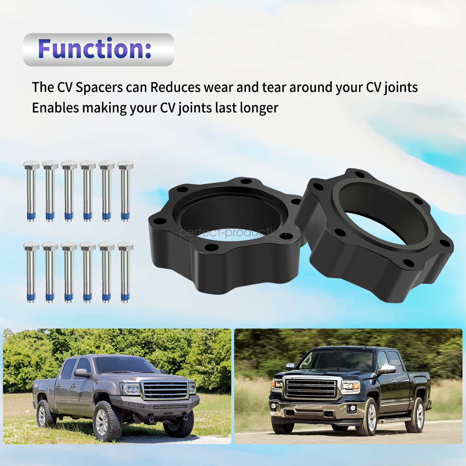 Suspension lift CV Spacers For1999-2016 Chevrolet/GMC 1500 Pickup Tahoe Suburban