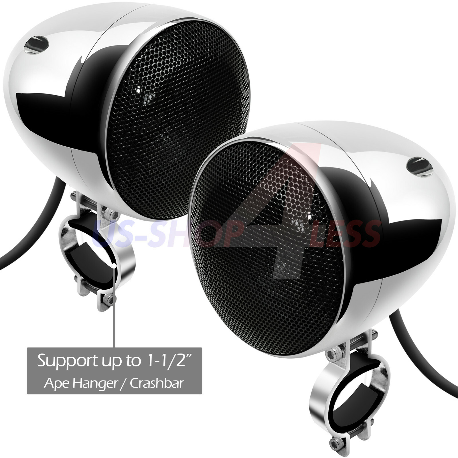 Bluetooth Motorcycle 100W Amplifier Waterproof Stereo Speaker Audio Radio System