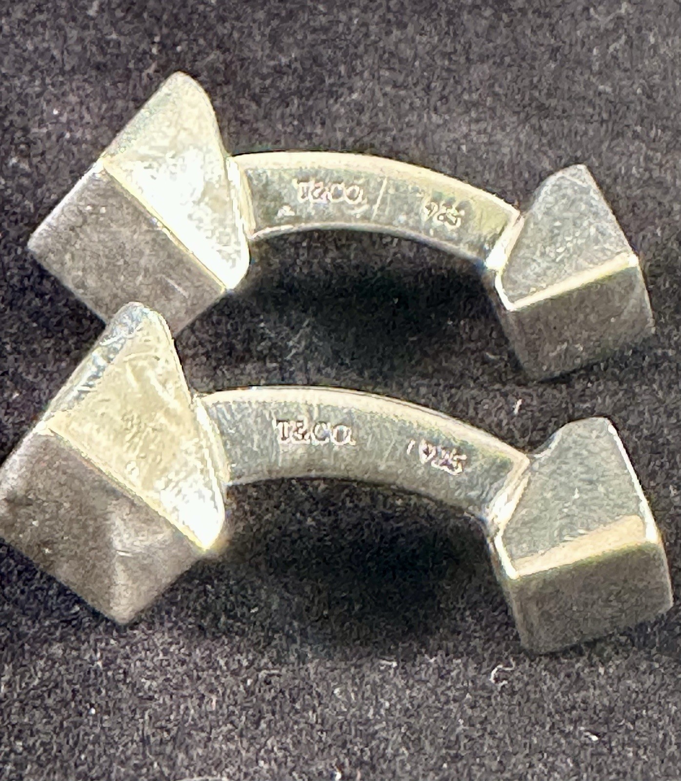 Tiffany & Co Frank Gehry Cube 925 Sterling Cufflinks 21.56g SELLER COLLECTION