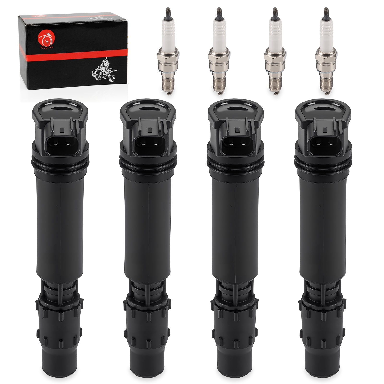 2004 2005-2007 For Honda CBR1000RR Ignition Coils & Iridium Spark Plug Set of 4