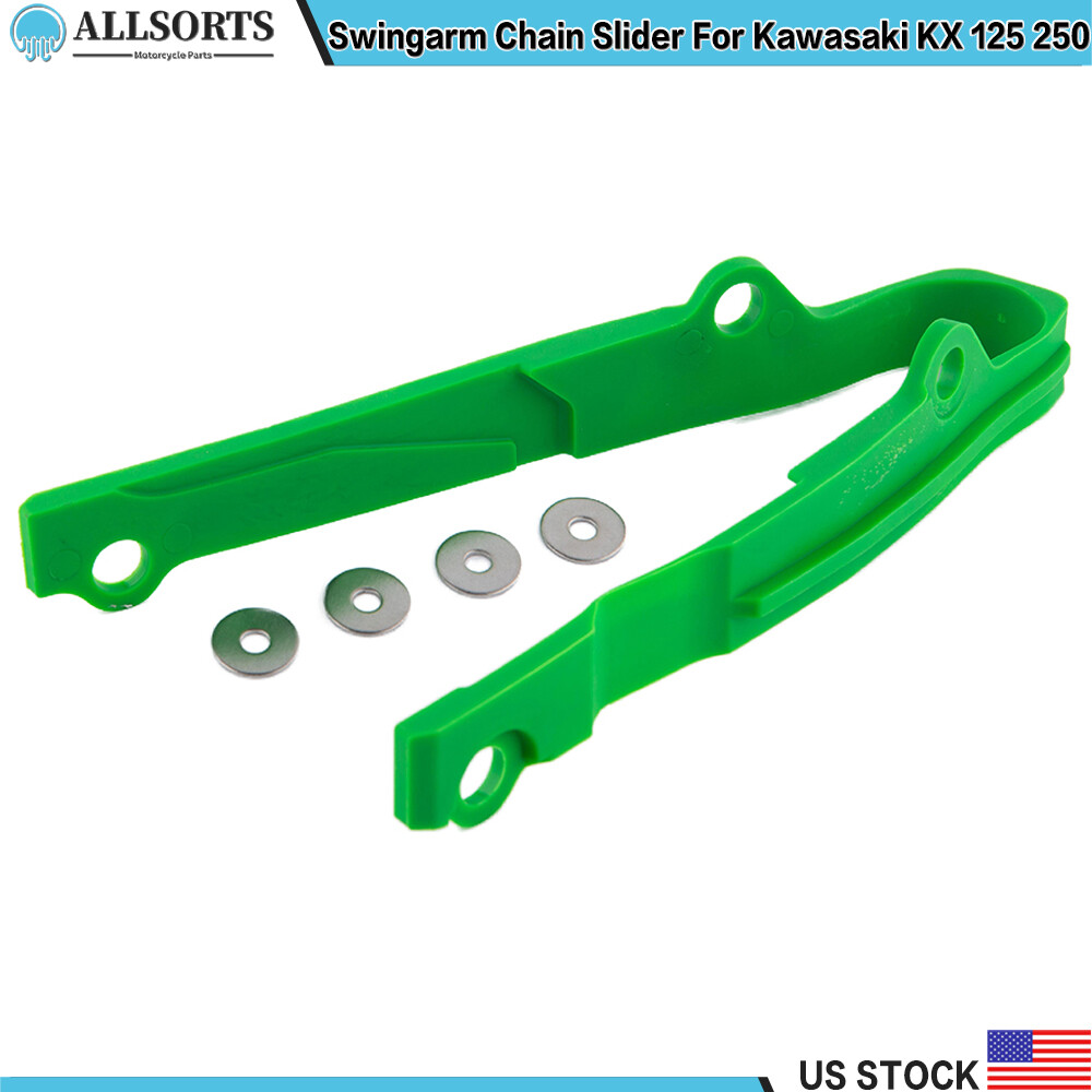 Green Swingarm Chain Slider Buffer Guide Fit Kawasaki KX125 KX250 1994-2007