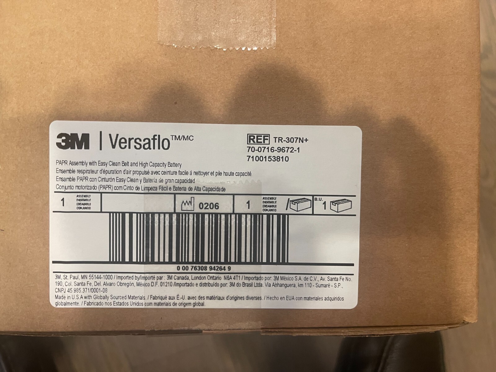 3M PAPR Respirator, Versaflo Powered Air Purifying Respirator Kit, TR-300N+ ECK