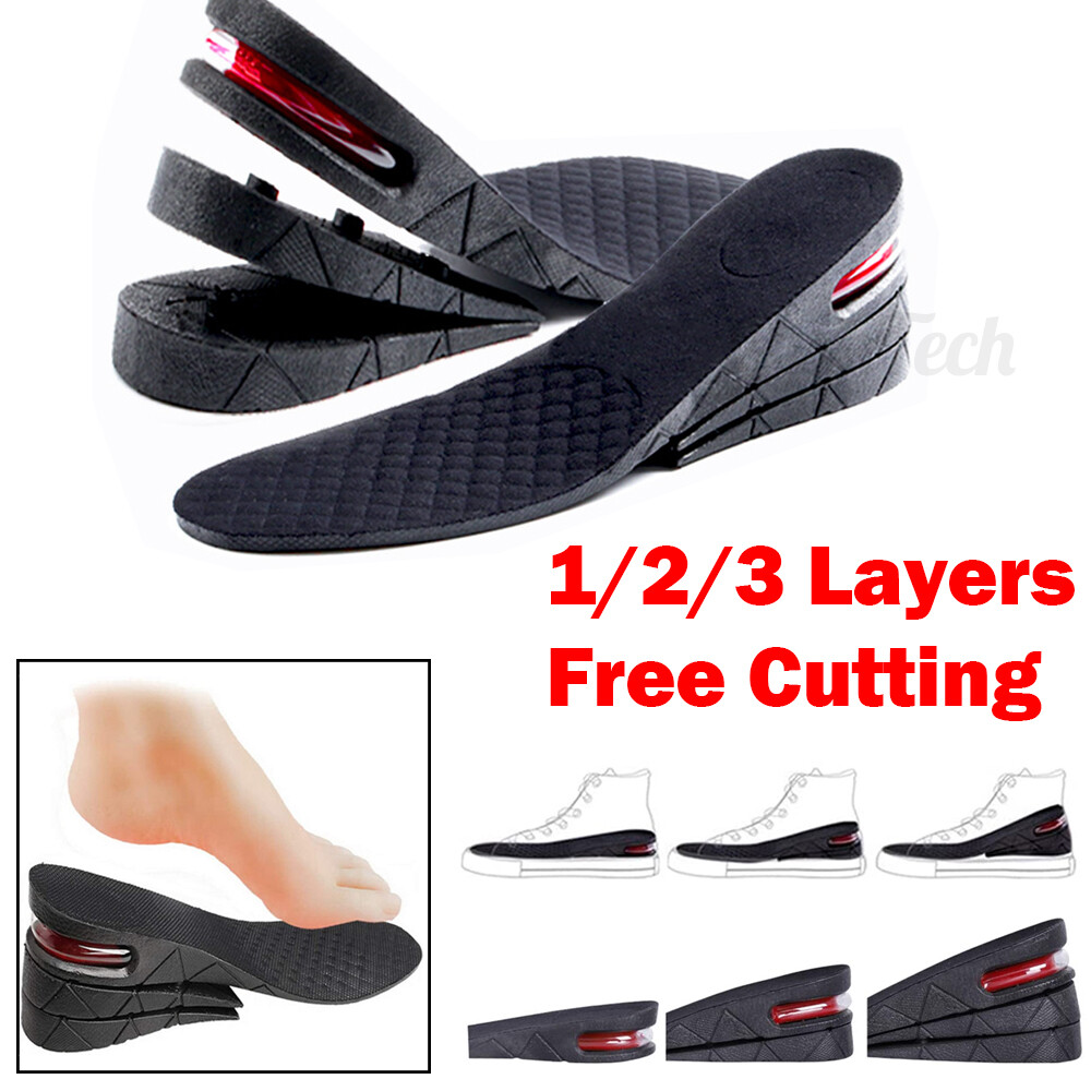Men Women Shoe Insoles Invisible Height Increase Heel Lift Taller Inserts Pad US