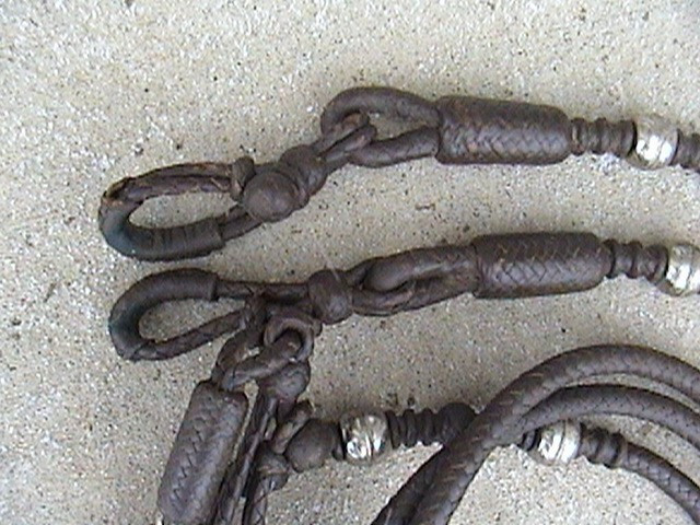 BUTTER SOFT VINTAGE KANGAROO SILVER SHOW ROMEL ROMAL REINS BRIDLE HEADSTALL