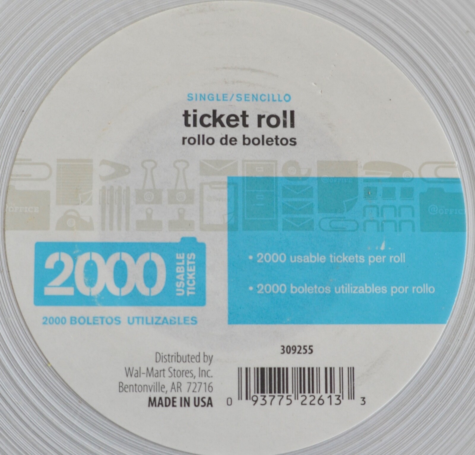 ROLL OF ADMIT ONE NUMBERED TICKETS - 2000 - SEALED