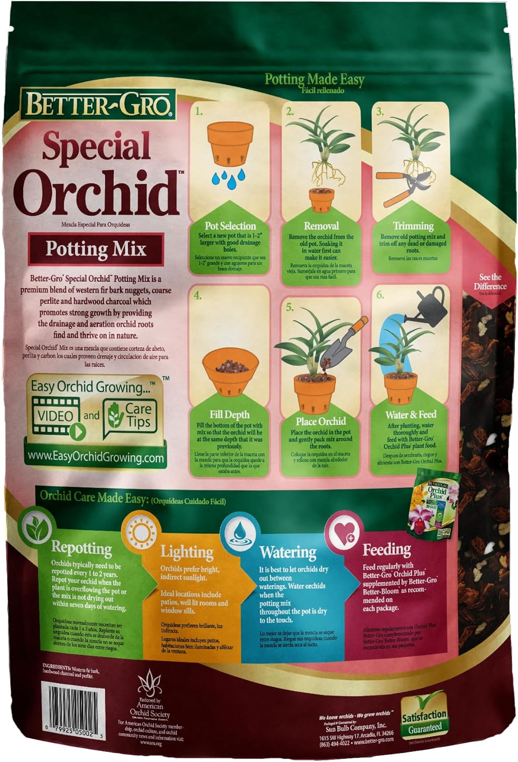 Special Orchid Mix - Premium Grade Orchid Bark Potting Mix - 4 Quarts