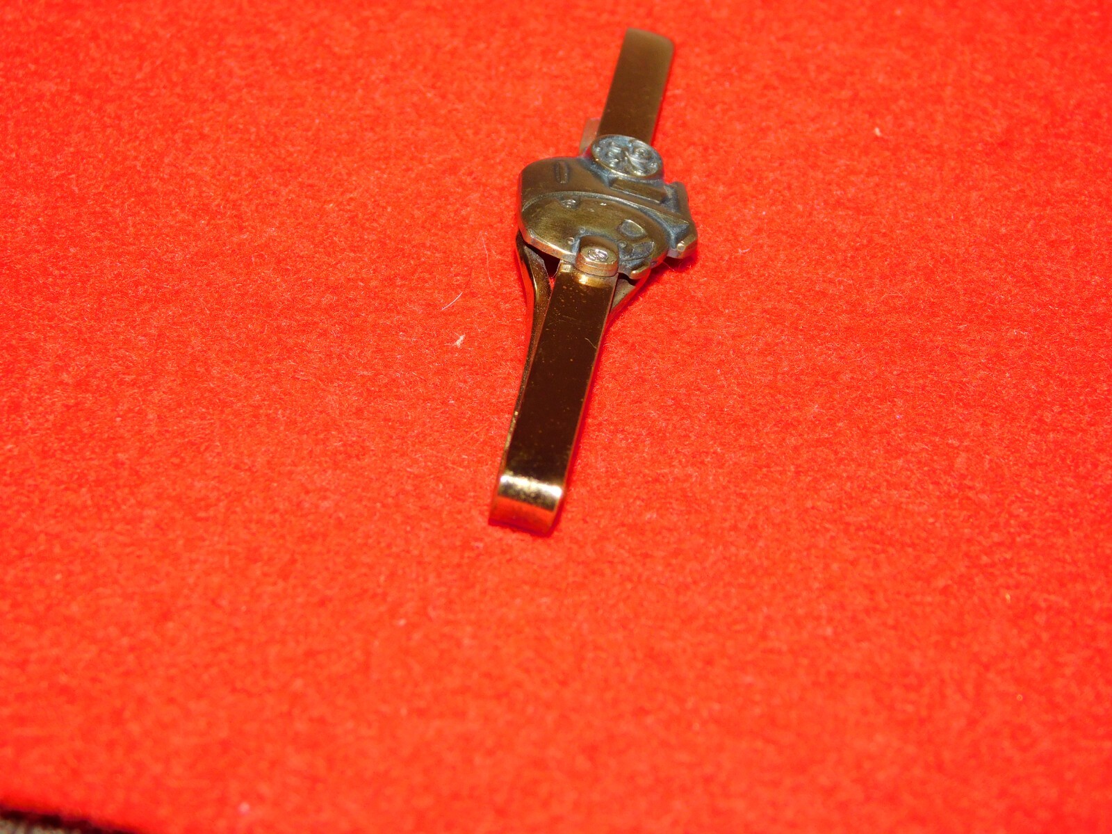 VINTAGE 2 3/4" LONG GE GENERAL ELECTRIC METAL TIE CLASP