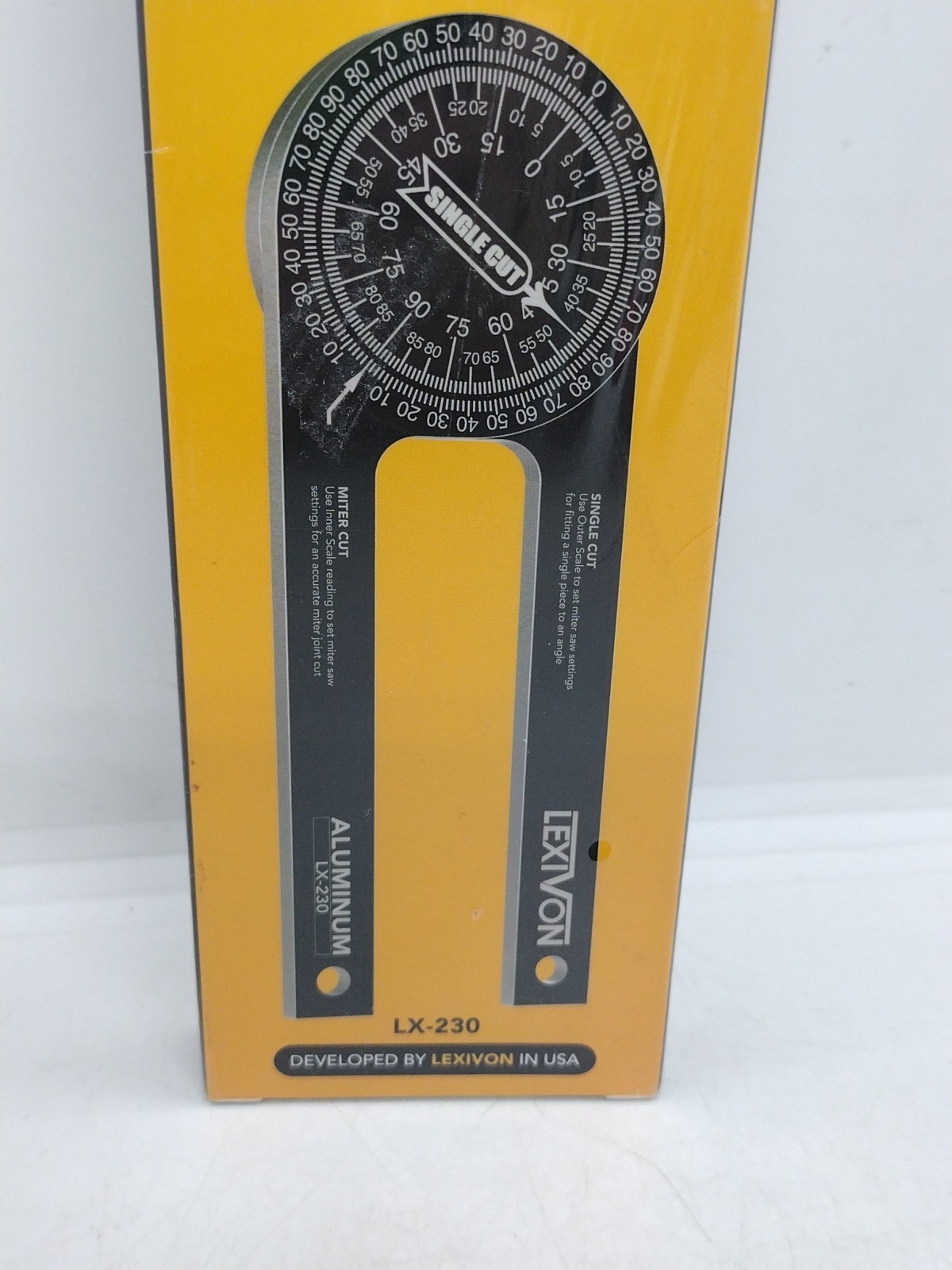 Aluminum Miter Saw Protractor | 7-Inch Rust Proof Angle Finder Featuring Prec...