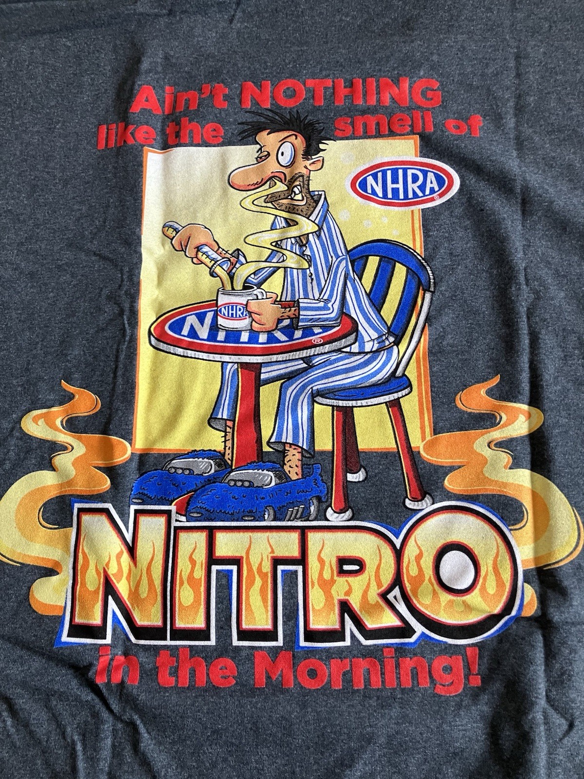 NHRA DRAG RACING  OFFICAL NITRO IN THE MORNING T SHIRT  SIZE 4X