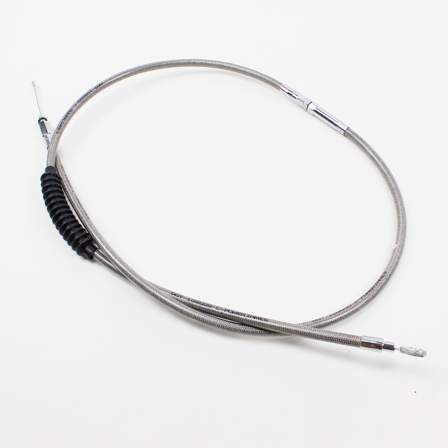 Stainless Steel 71.0" Chrome Braided Clutch Cable for Harley FLHR FLHX FLHT FLTR