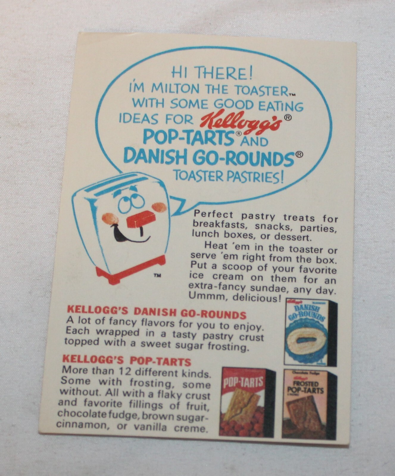VTG Kellogg's Cereal Premium 1971 Punting Duel game Spot o Gold Card Football