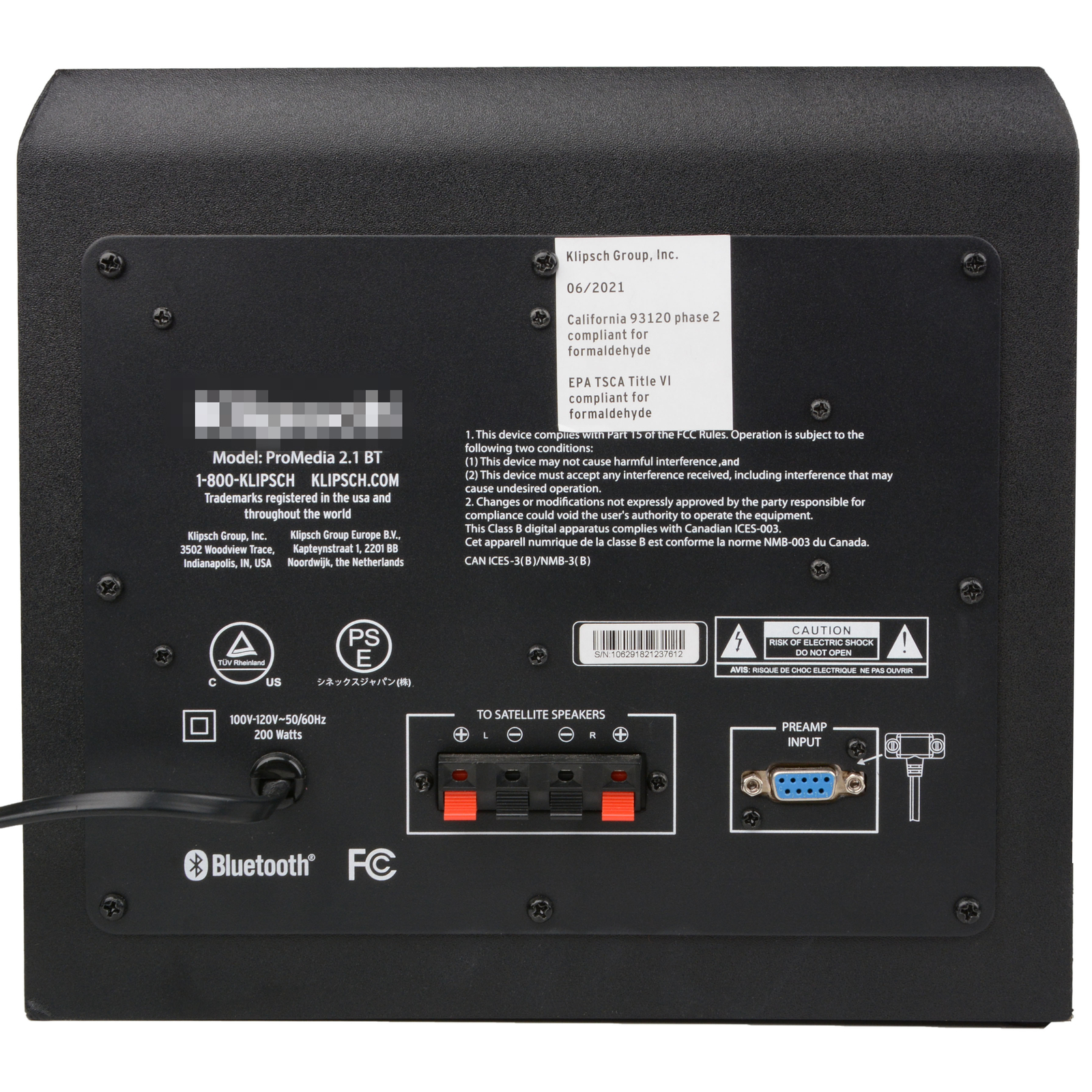 Replacement Control Pod Bluetooth Enabled for Klipsch ProMedia 2.1 Speakers BT