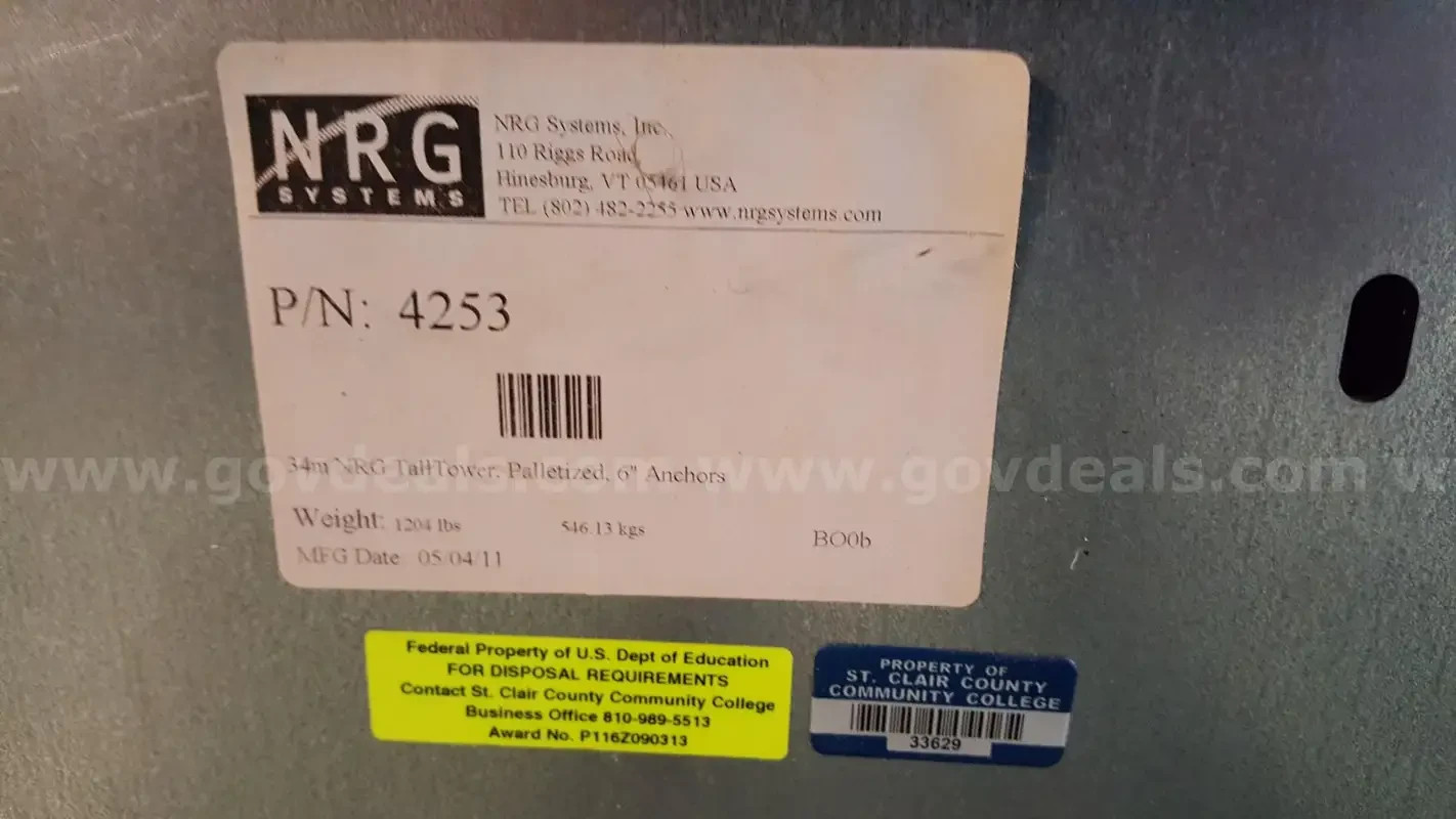 Raido / Wind steel tower comes with all hardware, NRG (112 FT) NEW