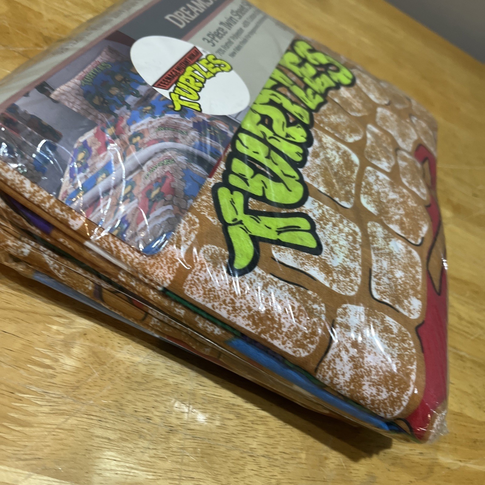 Vintage Teenage Mutant Ninja Turtles TMNT 3 Piece Twin Sheet Set 1988 NOS Bibb