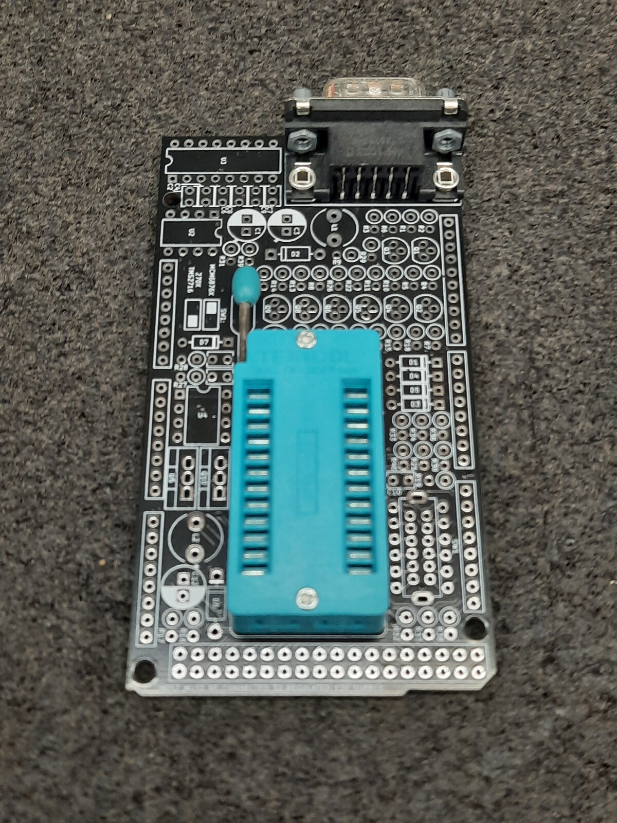 EPROM programmer PCB for 2708 2704 TMS2716 MCM68764 MCM68766 W/ ZIF Socket & DB9