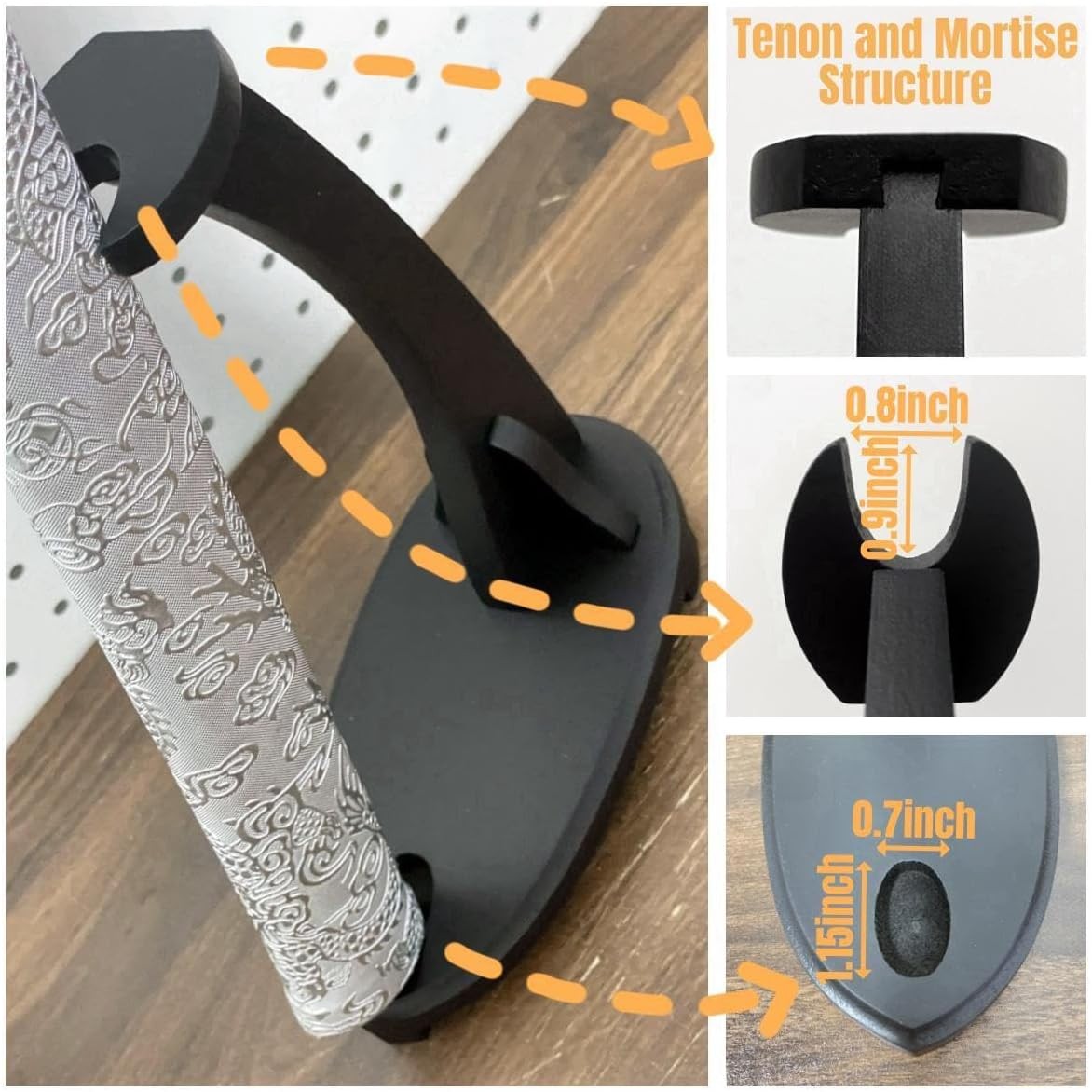 Eforlife Sword Stand Vertical Samurai Katana Tanto Holder Small