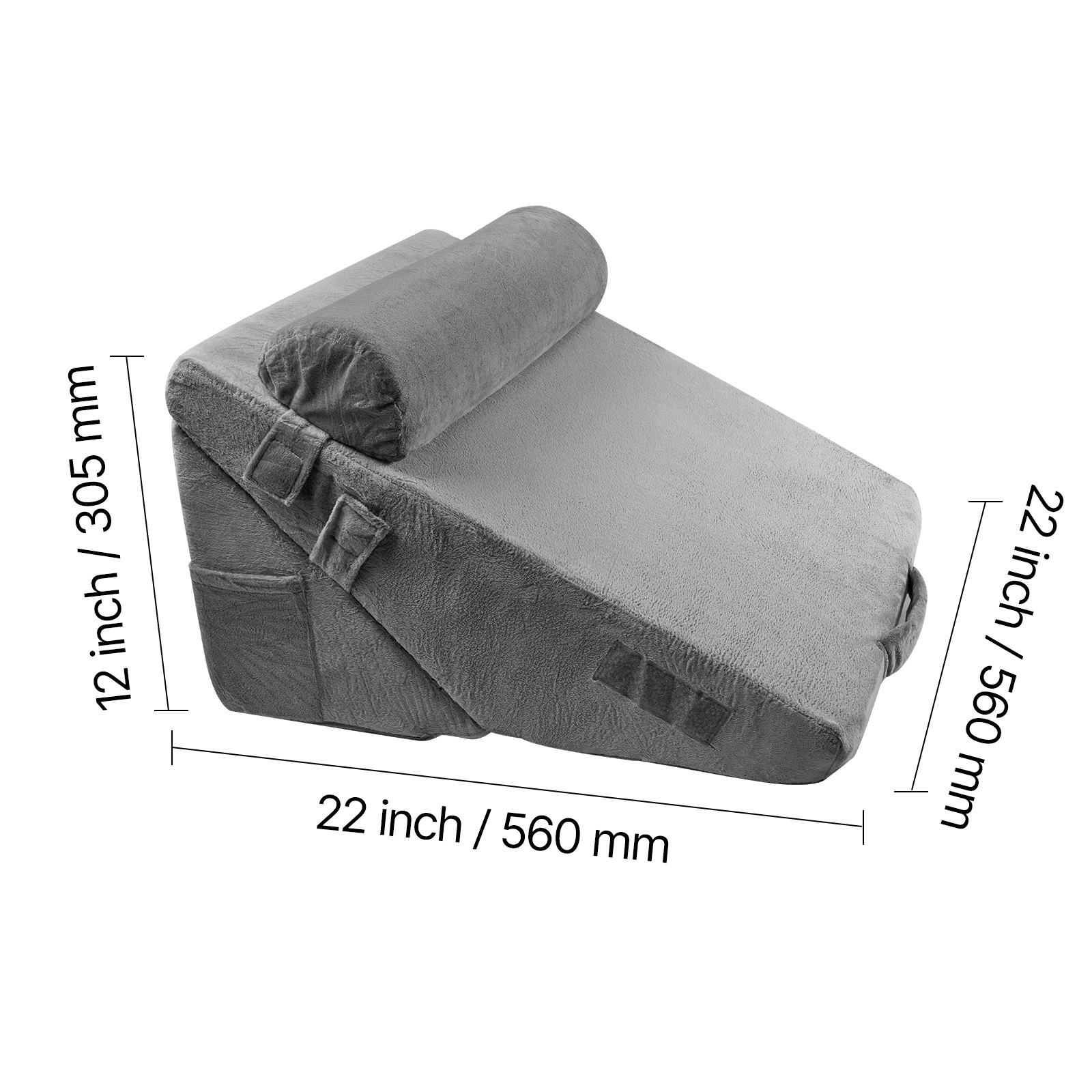 Orthopedic Bed Wedge Pillow 3 Pcs Adjustable for Back Leg Neck GERD Sleep