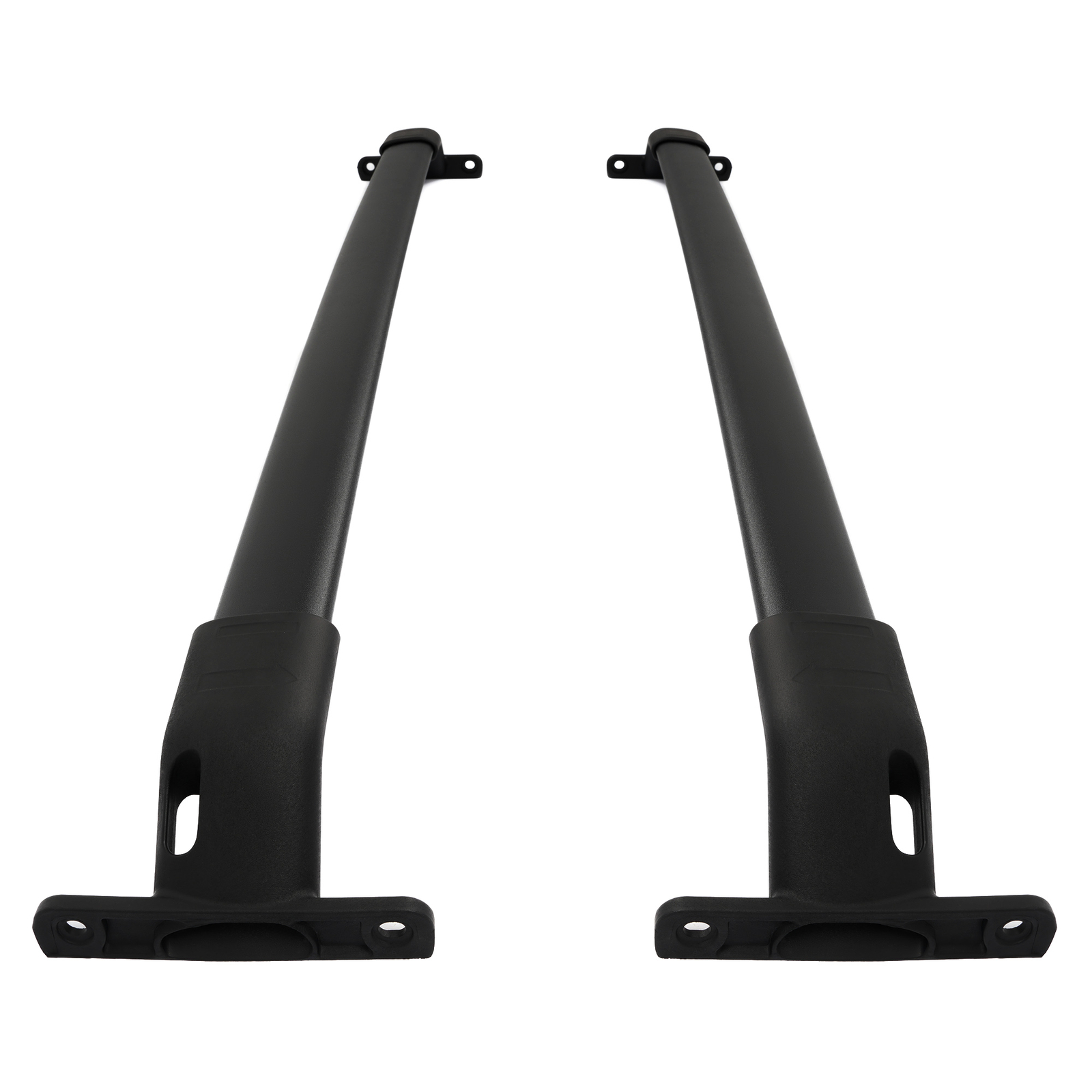 Roof Rack Rail Crossbars Black Set 2-pc w/ Hardware For Ford Expedition 18-24