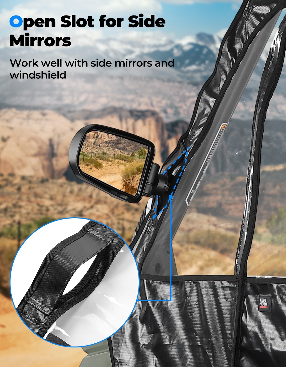 UTV Soft Cab Enclosure Full Door for Polaris Ranger CREW XP 1000 19-24