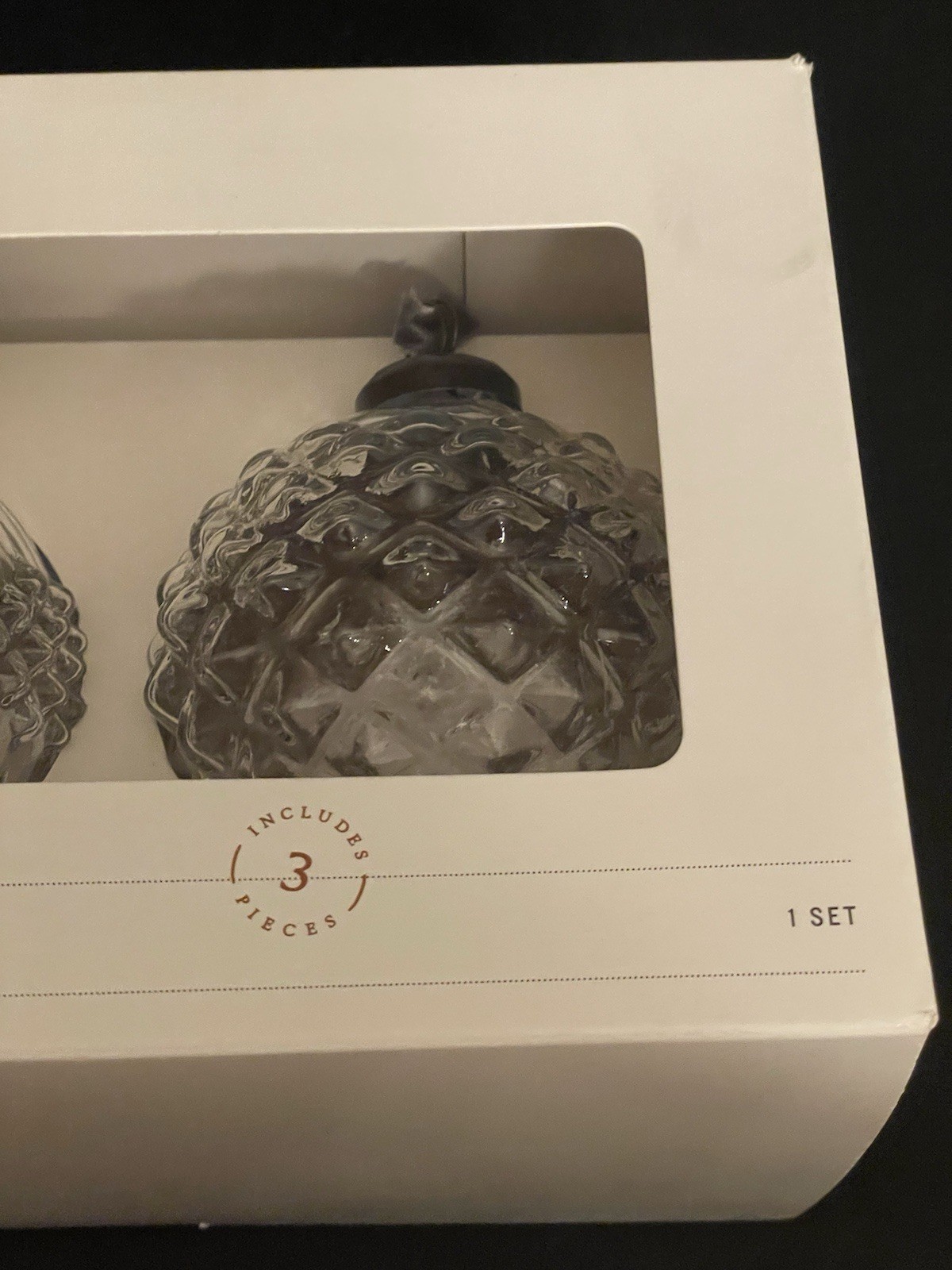 Hearth & Hand Magnolia Ornate Clear Glass Ornaments Set 2025 Holiday Collection