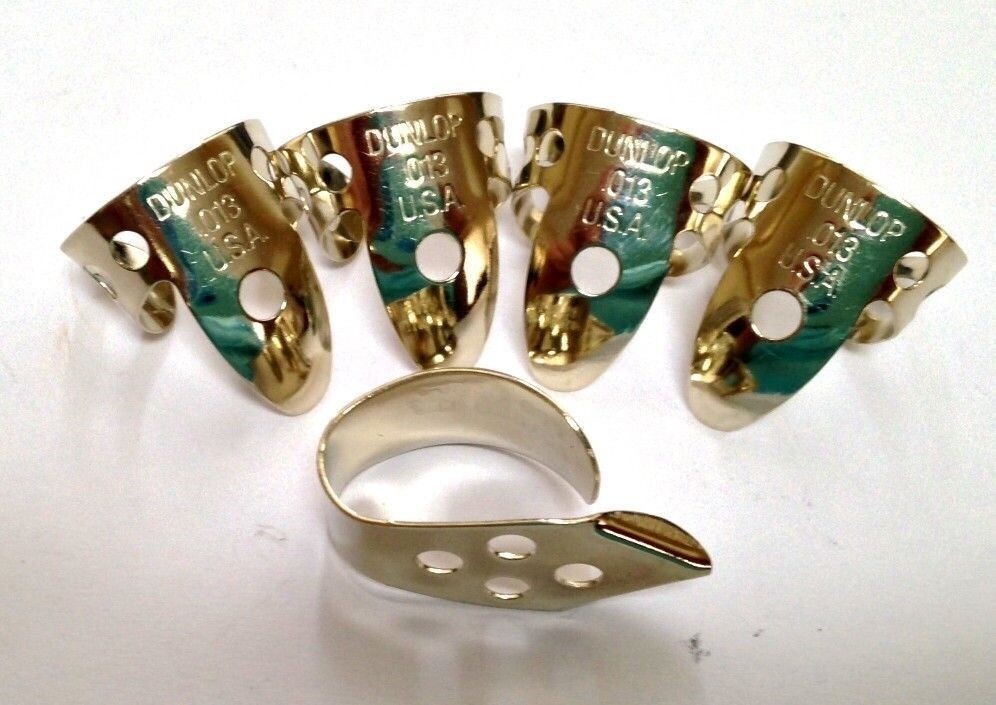 Dunlop Metal Nickel Silver 4 Finger Picks and thumb pick .013 inch