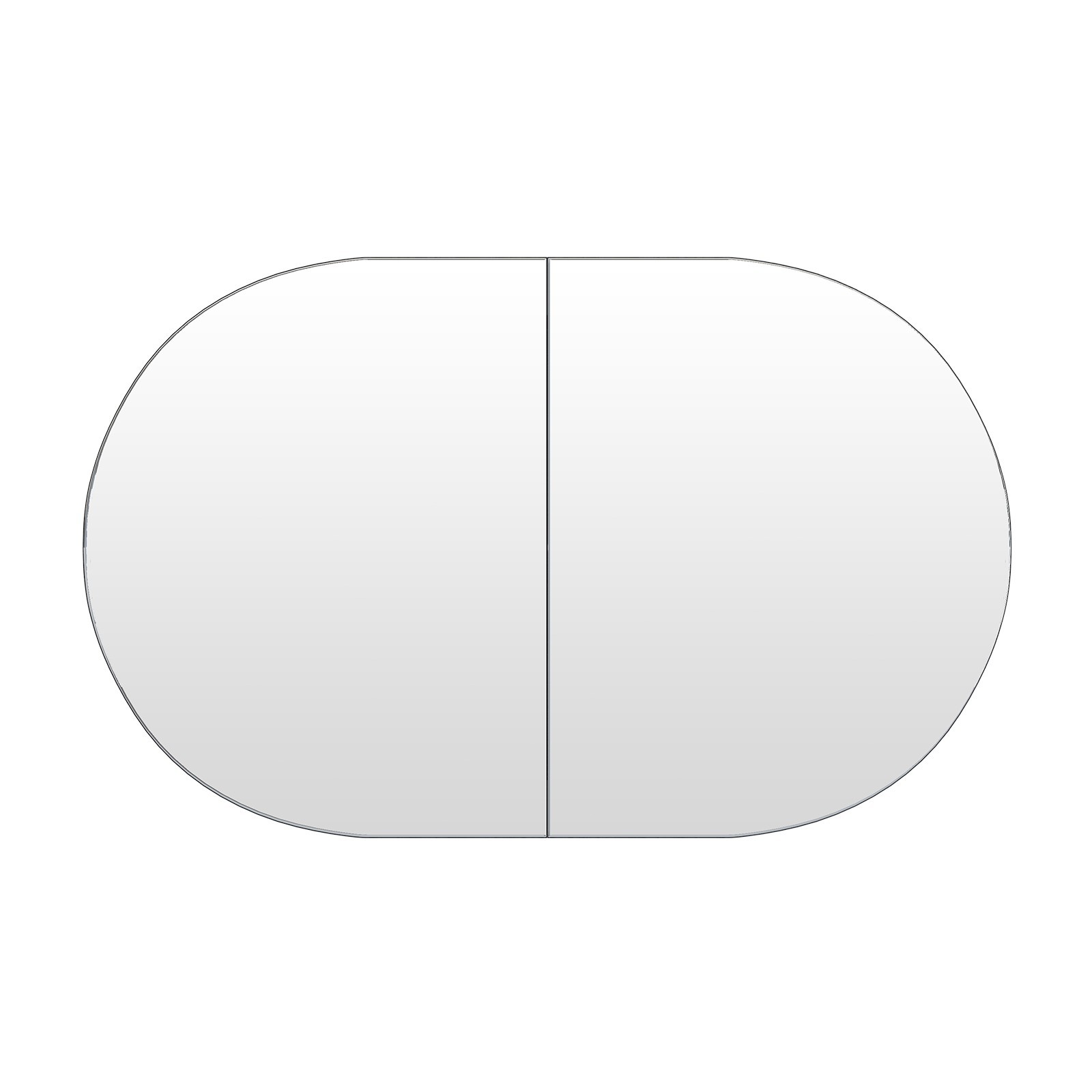 Oval Medicine Cabinet with Mirror Bathroom Mirror Cabinet with 5 Storage,2 Doors