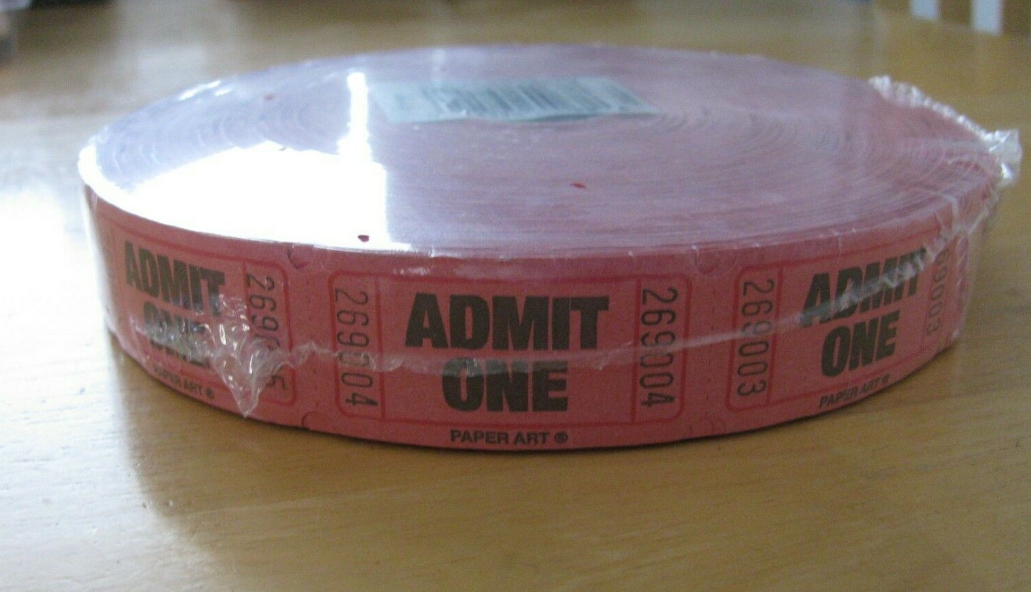Creative Converting 1-Part ADMIT ONE Red Tickets 2000/Roll NIP
