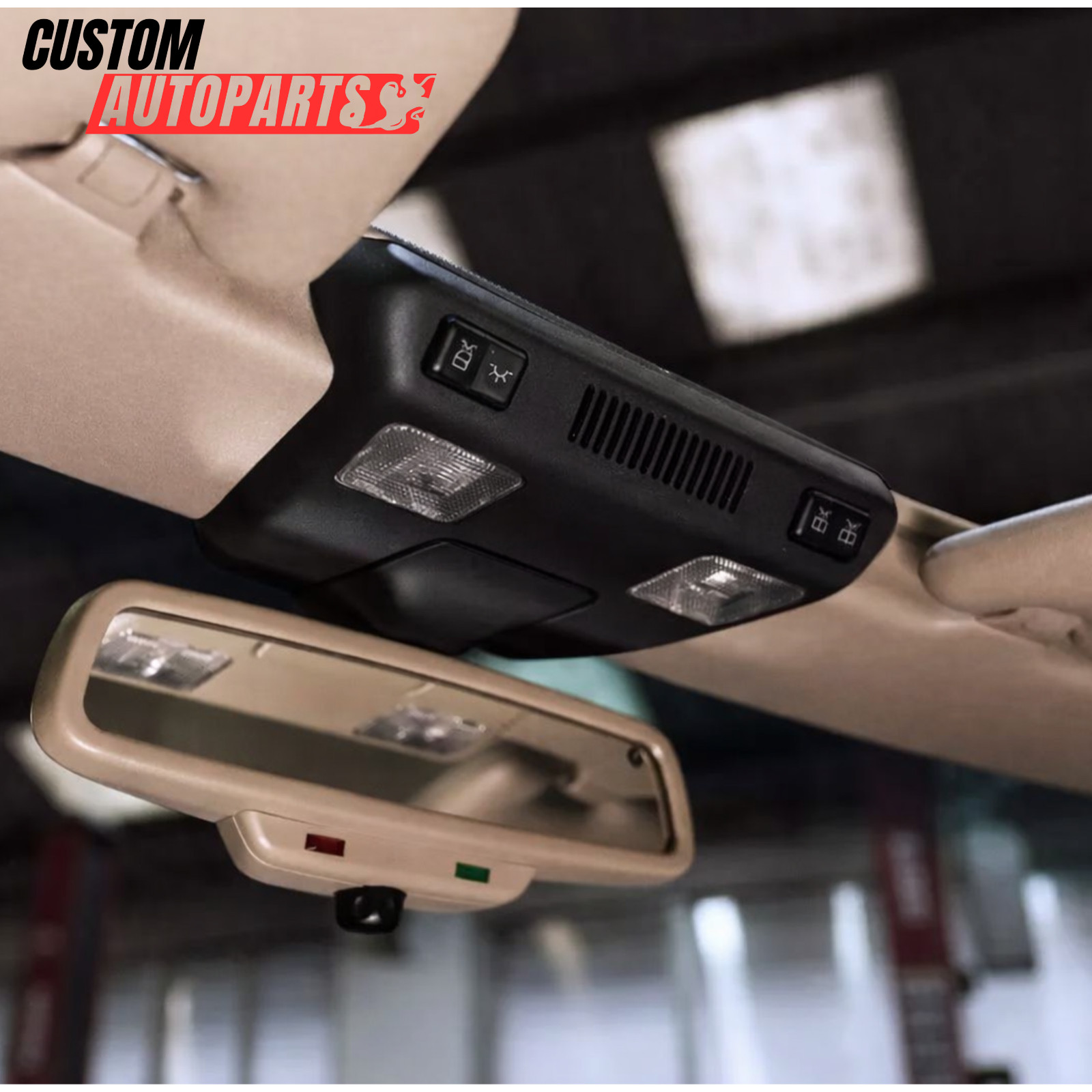 Mercedes R129 A124 Overhead Dome Light Console Cover | Black | A1298200044