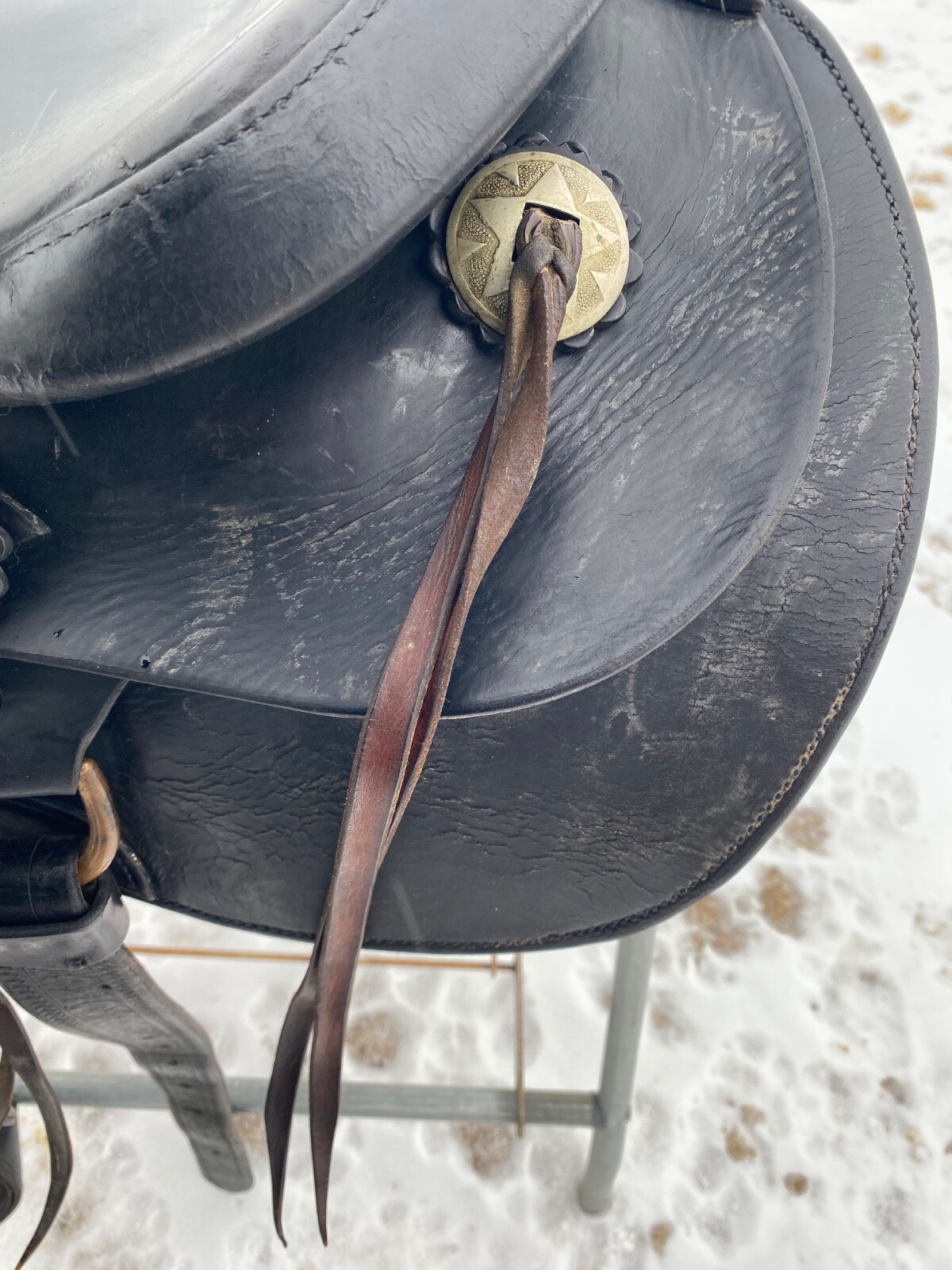 Antique/Vintage 15.5" Western Champion Walla Walla Roper slick seat saddle