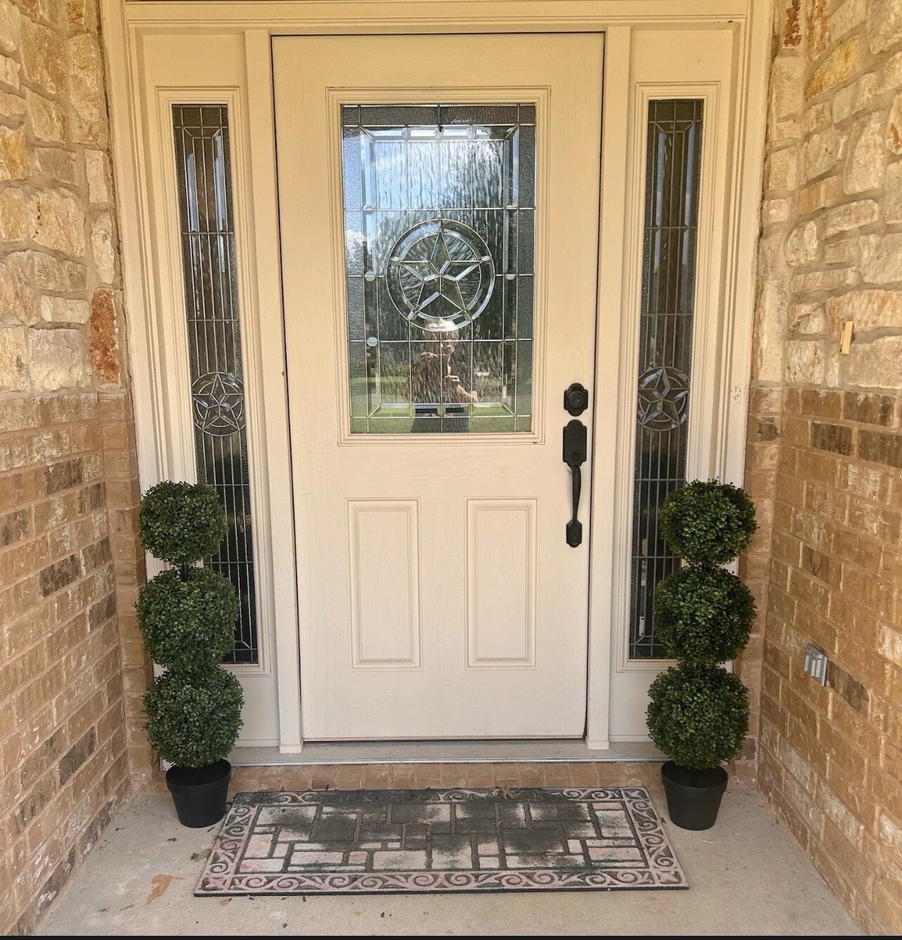 3' Topiary Boxwood Triple Ball Artificial Tree UV Indoor/Outdoor Home Decor.