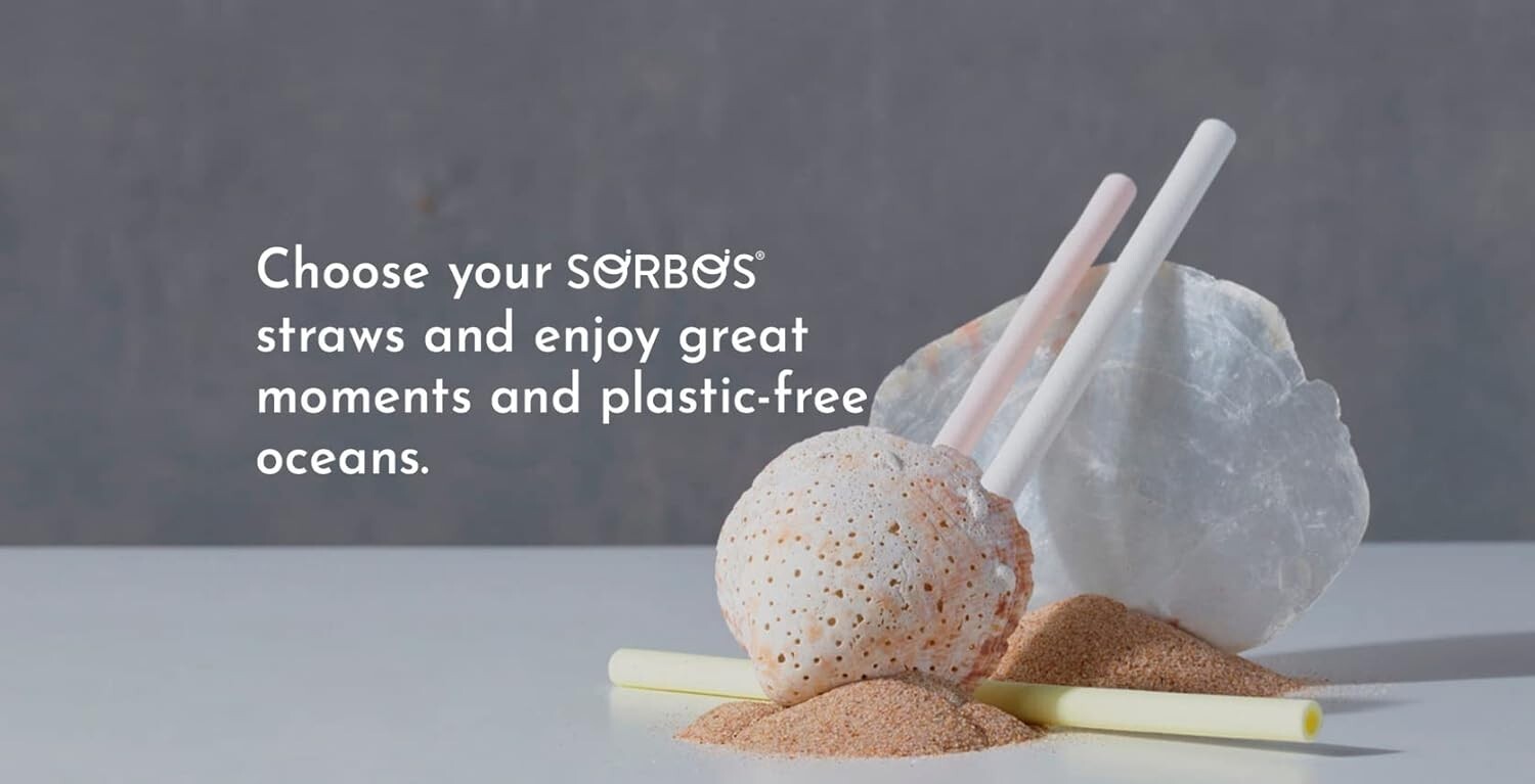 Edible Biodegradable Straws - Neutral Flavor, Pack of 200 | Eco-Friendly Choice