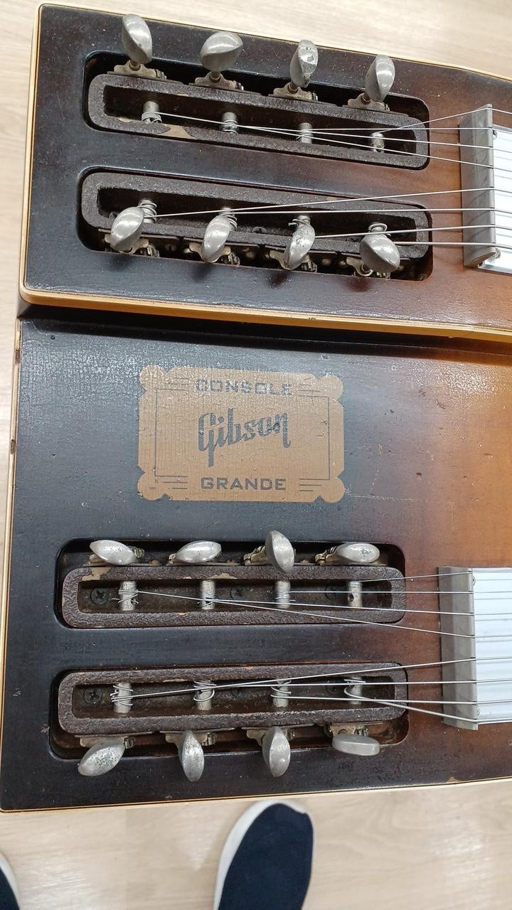 Vintage Gibson Console Grande Double Neck 8-String Steel Guitar w/ Case Japan