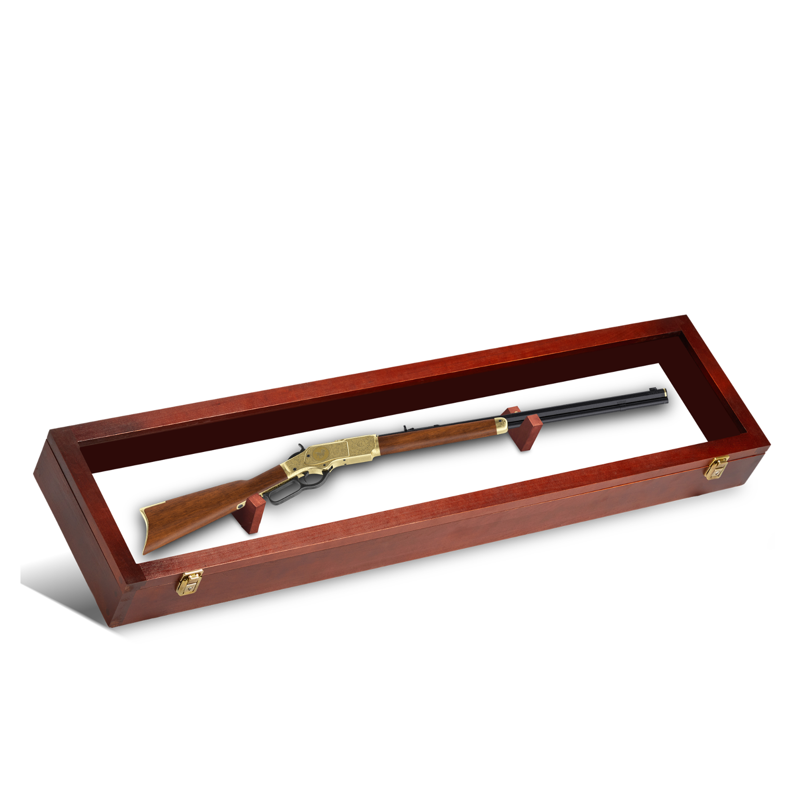 Rifle Gun Display Case Cabinet Wall Rack Replica Airsoft Civil War / USA MADE!