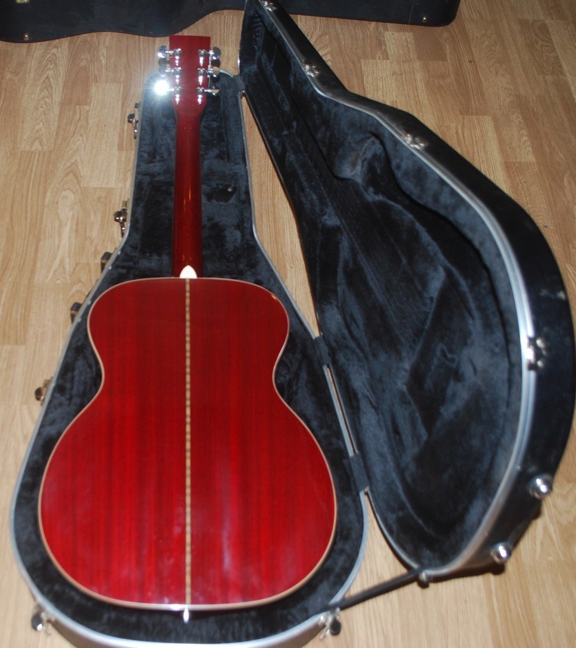 Zager ZAD 50 OM Acoustic Electric Guitar With Zager Hard Shell Case