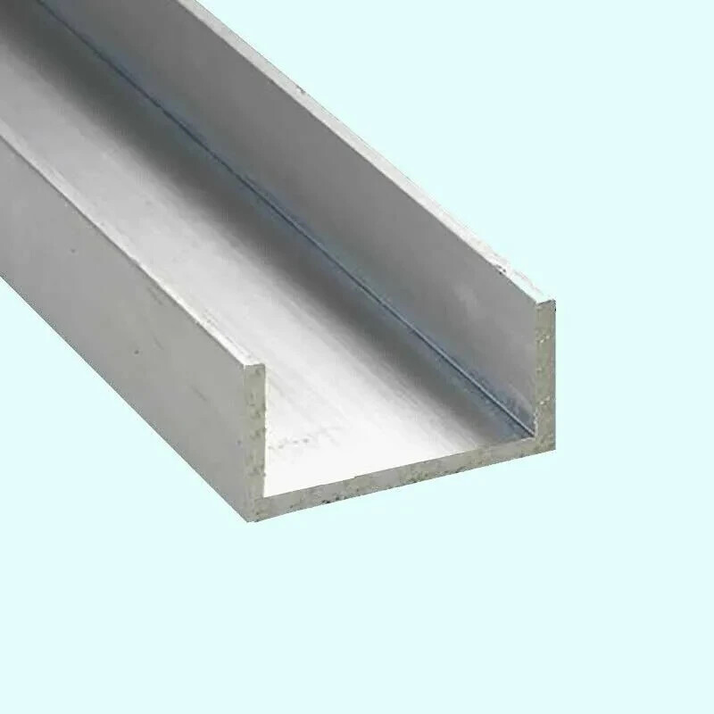 Aluminum U-Channel 8 Feet 1" Leg x 2" Base Width x 1-3/4" Inside x 1/8" Thick