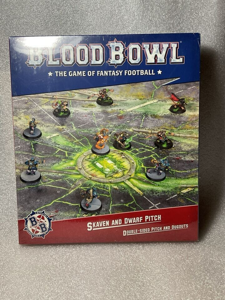 Games Workshop BLOOD BOWL SKAVEN & DWARF PITCH & DUGOUTS NEW