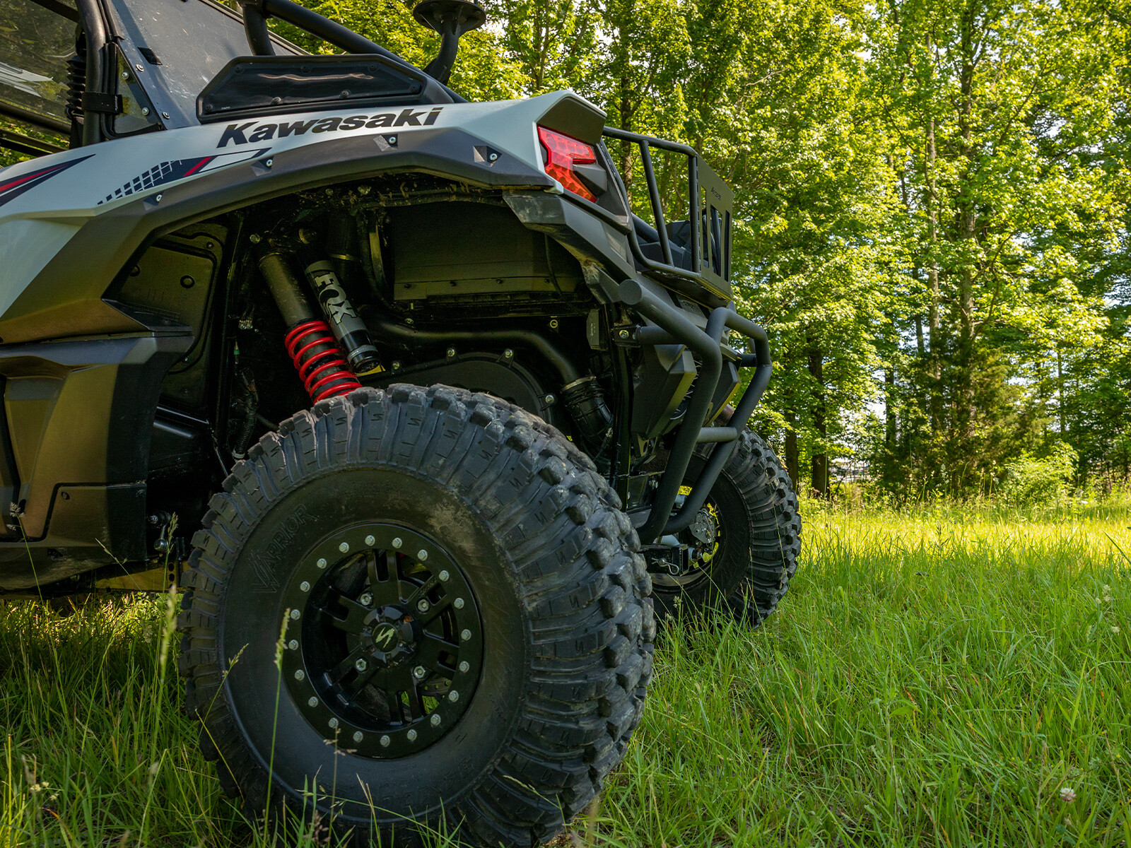 SuperATV Rear Bumper for Kawasaki Teryx KRX 1000 (2020+) - Wrinkle Black