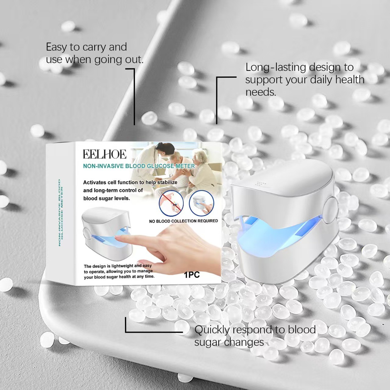 Non-Invasive Laser Device Relieve Blood Sugar Portable Body Care Instrument New