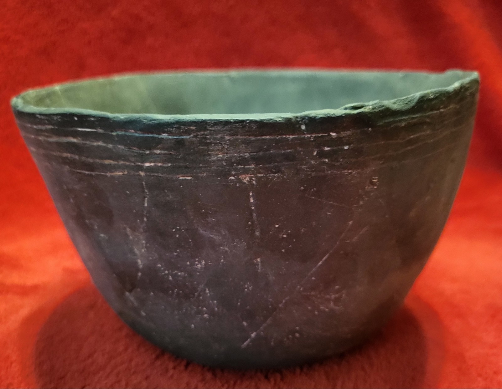 East Incised Caddo Bowl Authentic Ancient Native American Indian Pottery
