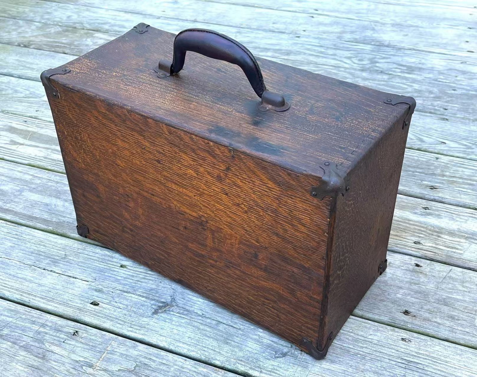 Antique Union 6 Drawers Oak Wood Machinists Tool Chest Box