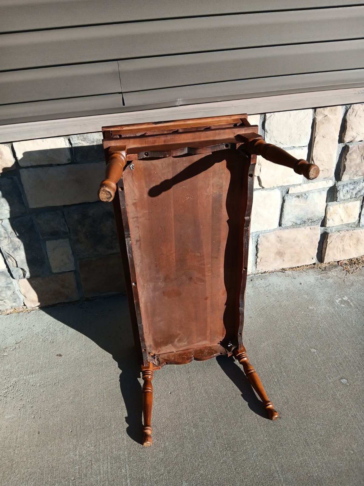 Mid Century Solid Maple 2 Sided Step Ends Coffee Table.