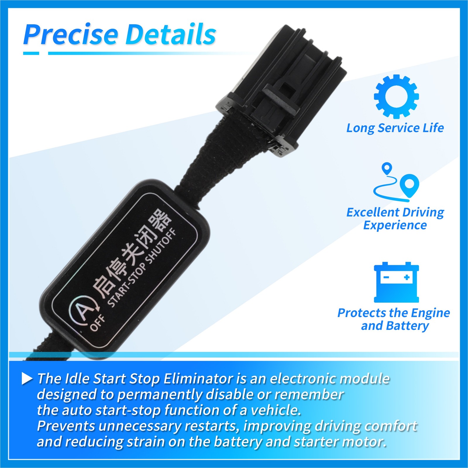 Idle Start Stop Eliminator for GMC Sierra 1500 19-21 Auto Start/Stop Disable 1Pc