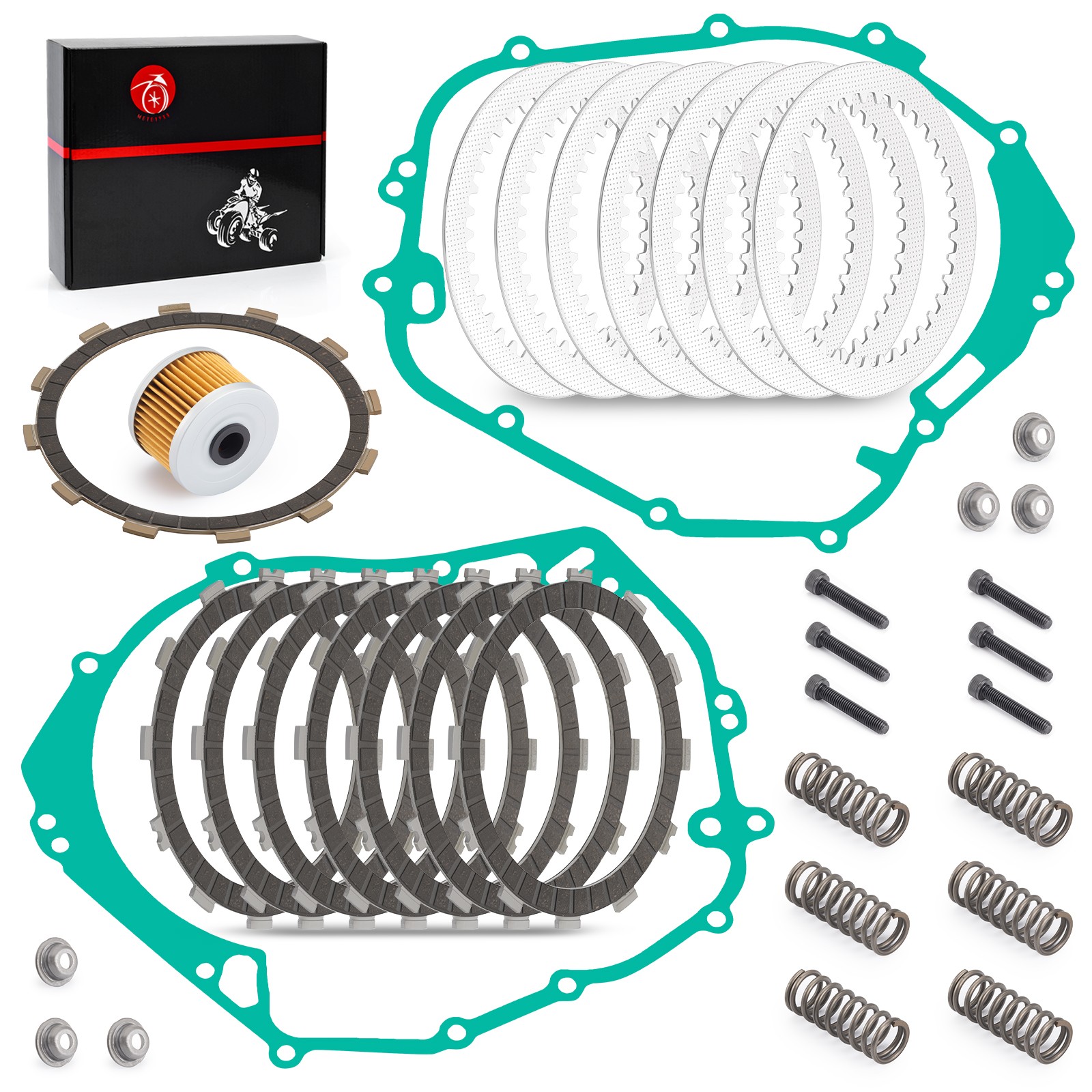 Clutch Plates Springs & Gasket & Oil Filter for Polaris Outlaw 500 Predator 500