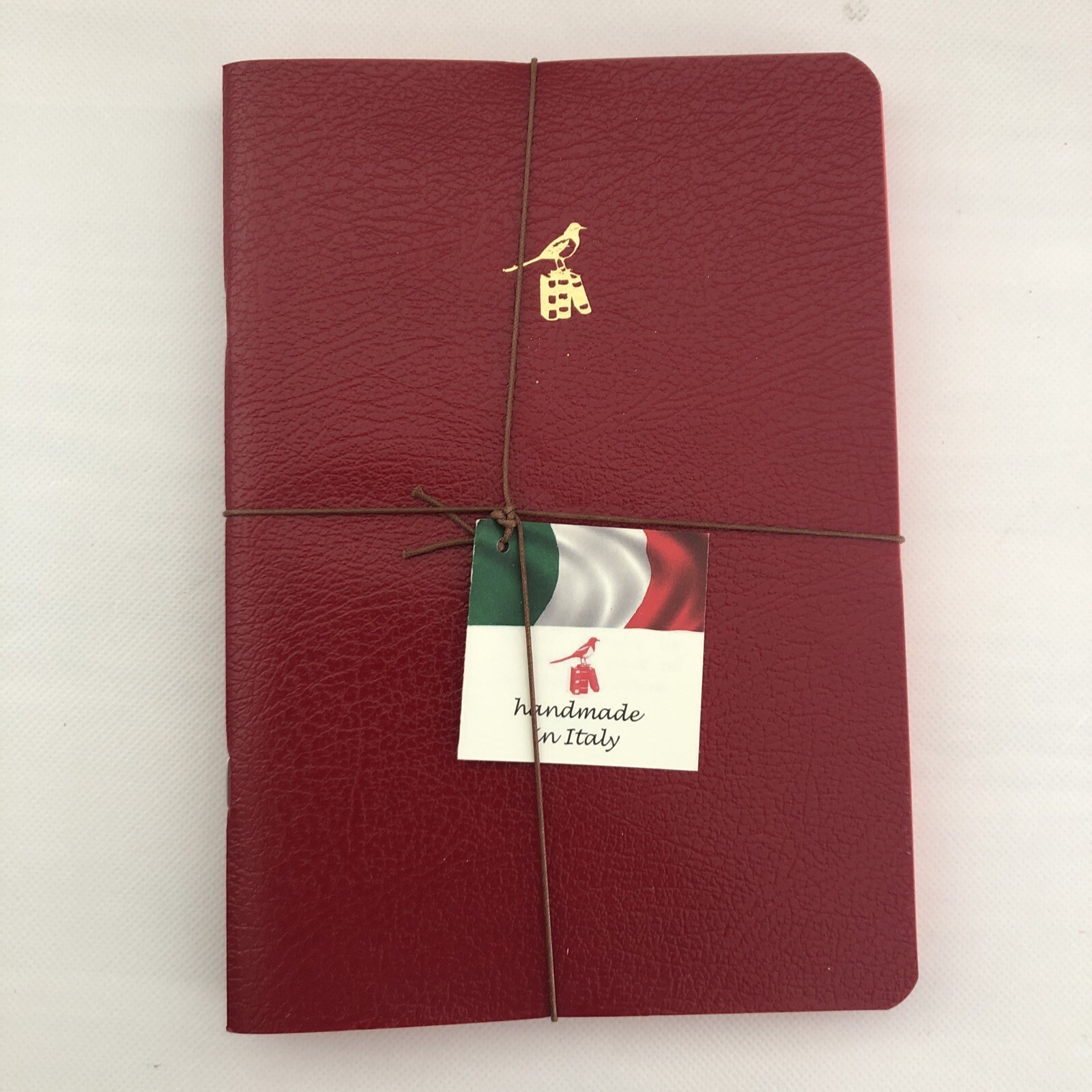 New Set of 3 Bieffe Made in Italy Lined Notebooks Journals Red