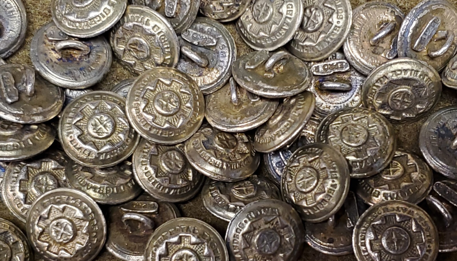 WWI Scottish Royal Highlander Black Watch small coat buttons, sold by the each.