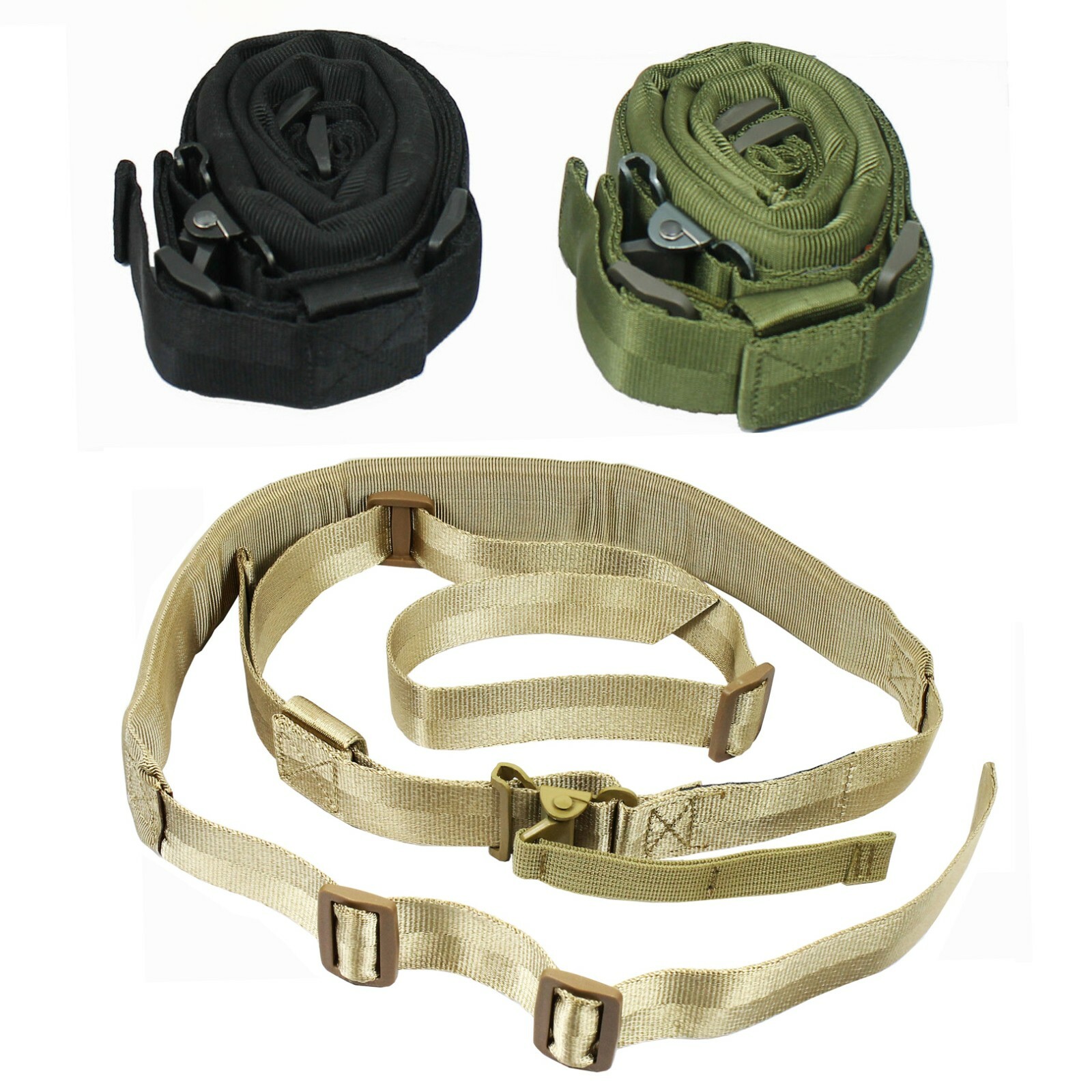 West Lake Wide Padded Quick Adjust QD 2 point Rifle Sling with Push-on QD Swivel