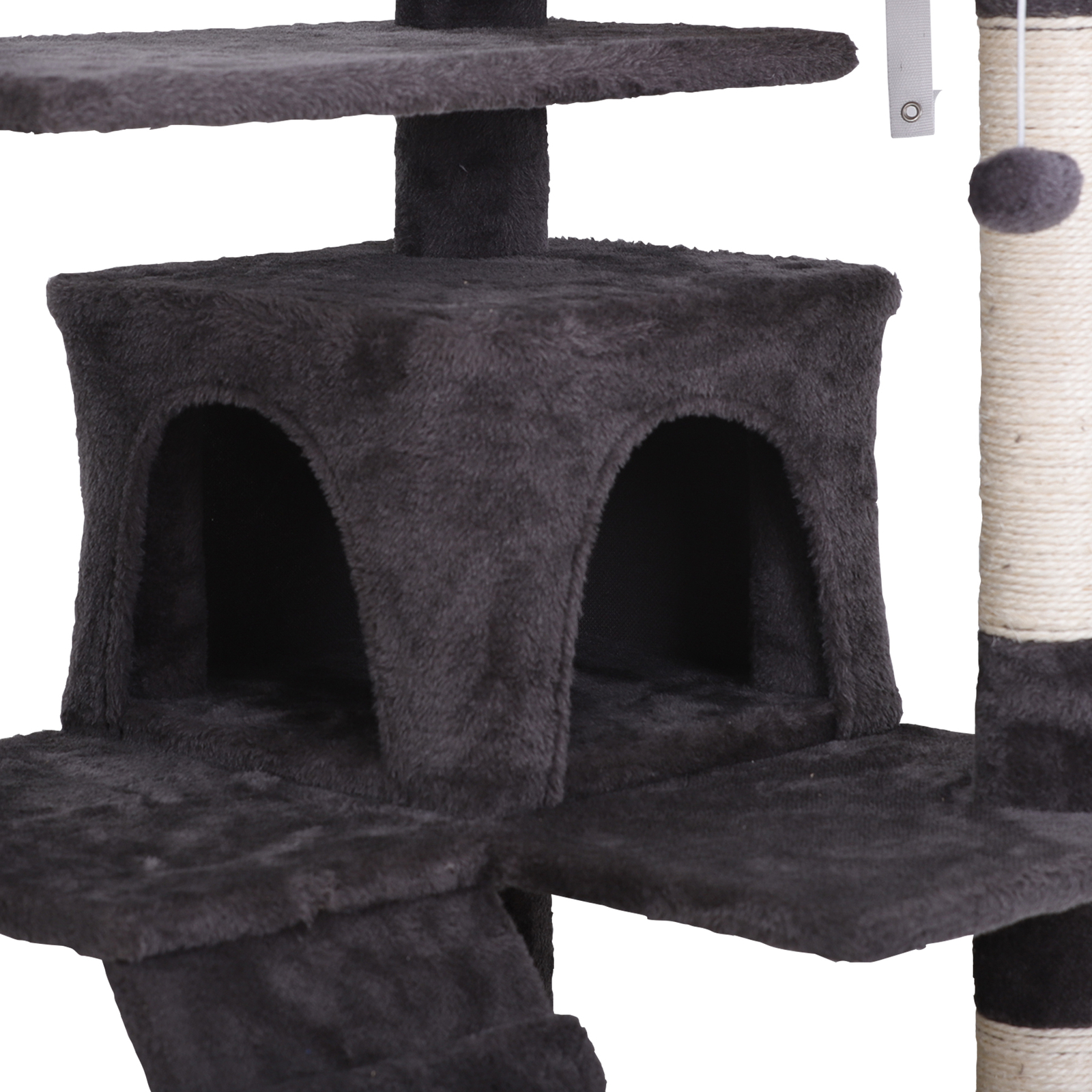 Durable 55" Cat Tree Activity Tower Pet with Scratching Posts Ladders Indoor